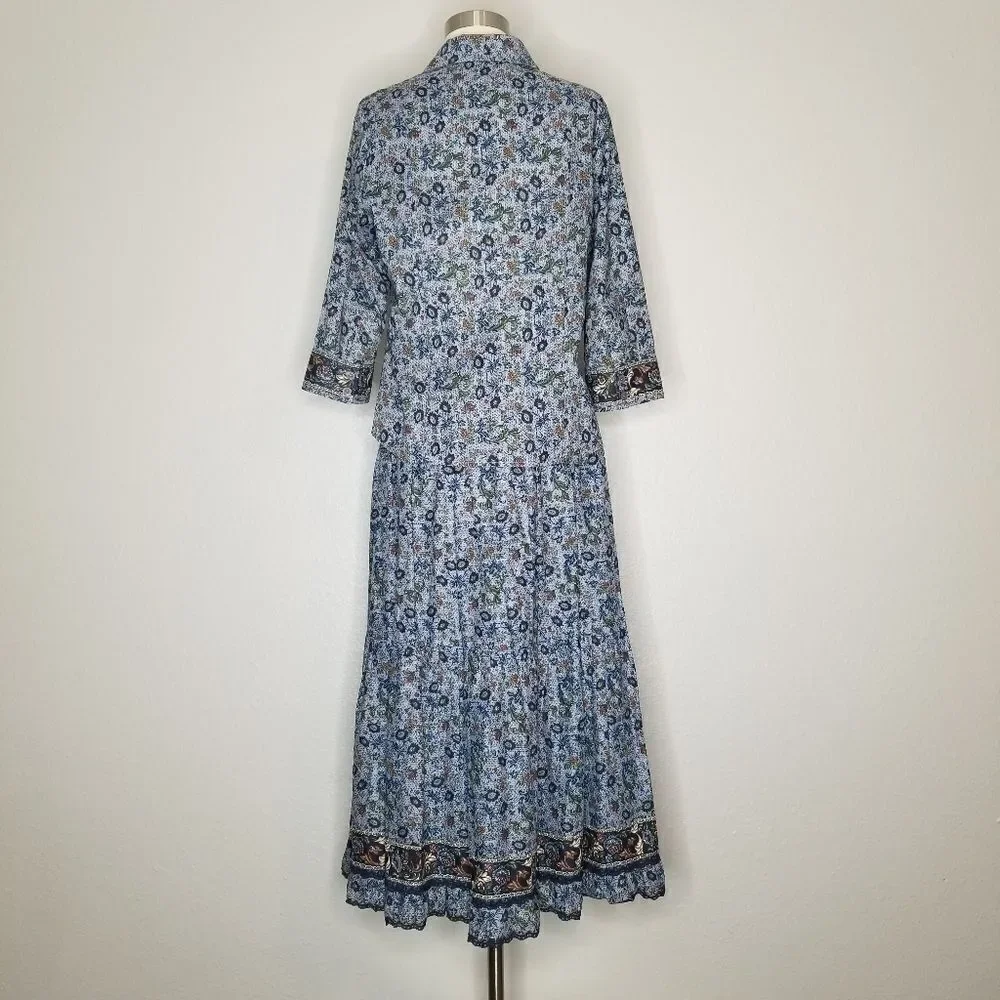 Vintage Boho Cottagecore Floral Prairie Skirt‎ Set